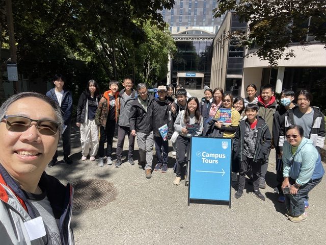 Exploring UBC's campus on a college tour