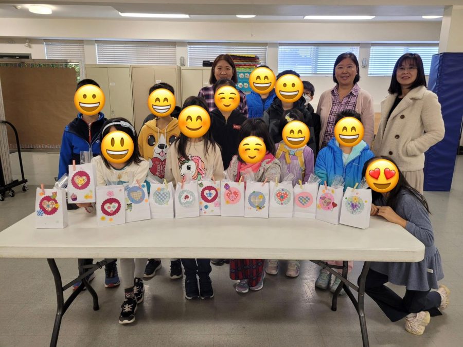 Beautifully decorated gift bags for our "Love Your Neighbor" event
